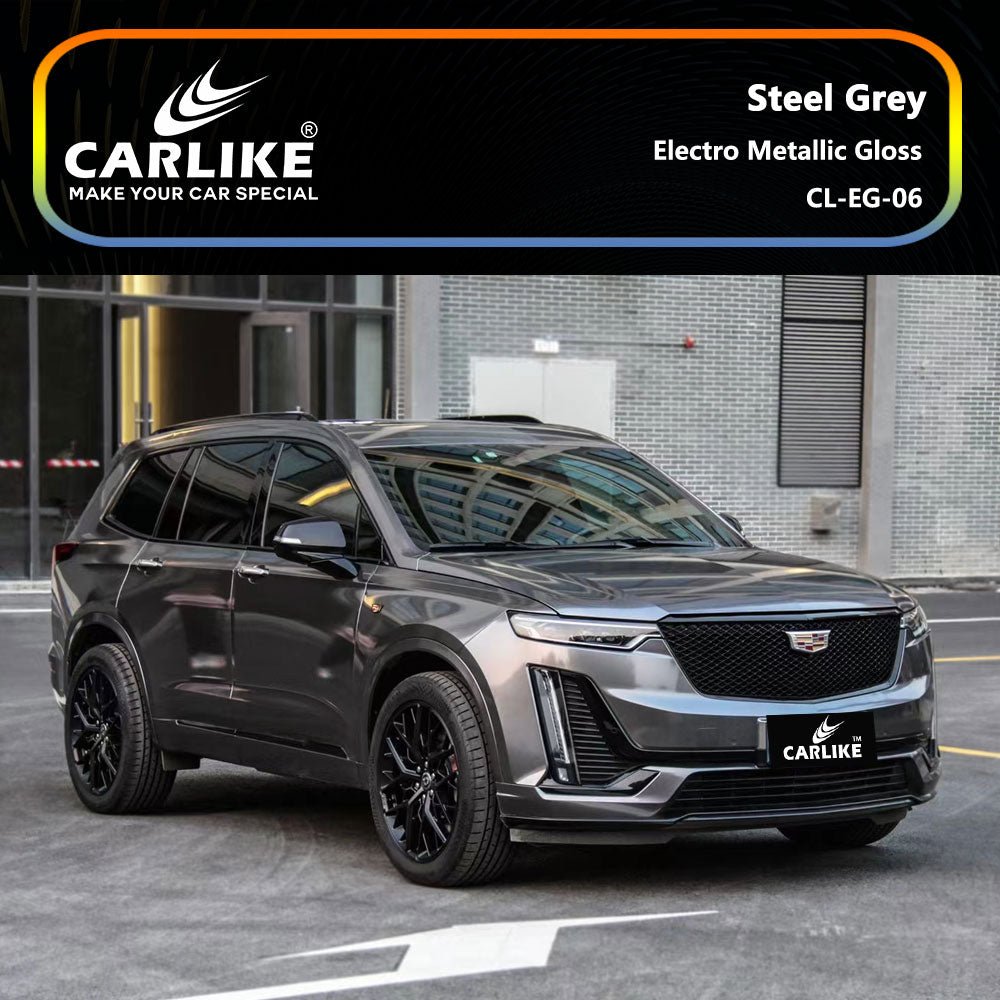 CARLIKE CL-EG-06 Electro Metallic Gloss Steel Grey Vinyl - CARLIKE WRAP