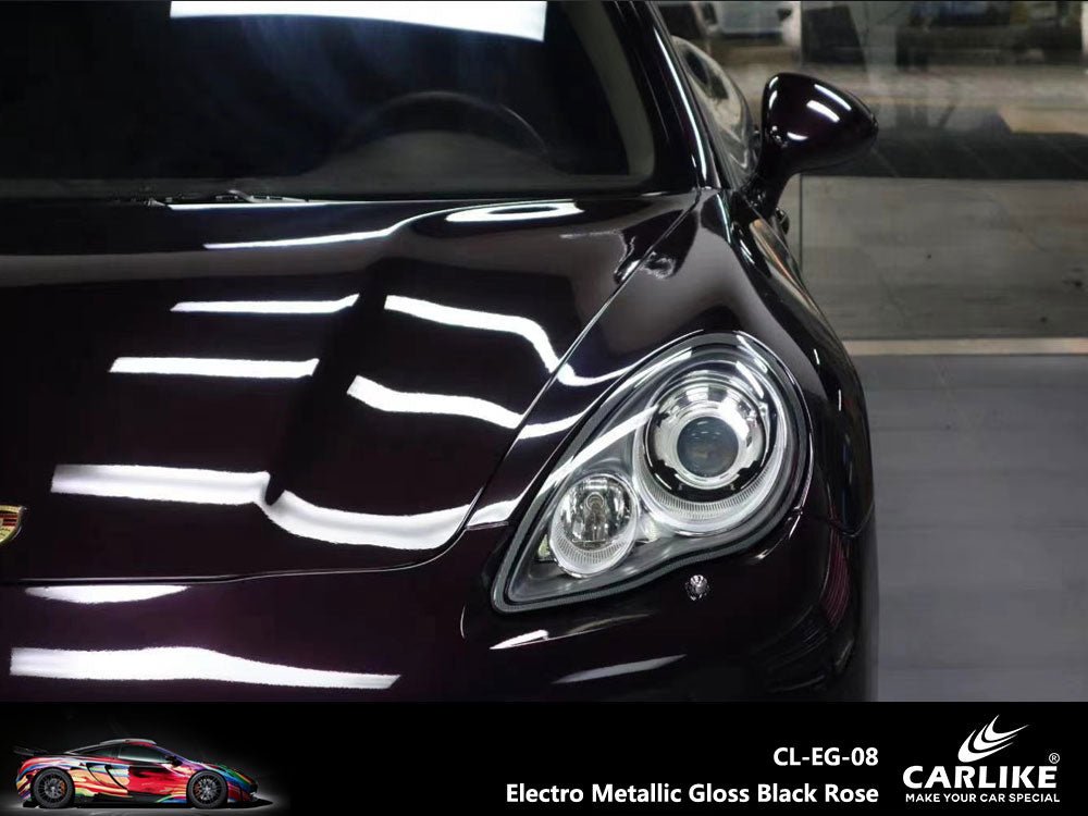 CARLIKE CL-EG-08 Electro Metallic Gloss Black Rose Vinyl - CARLIKE WRAP