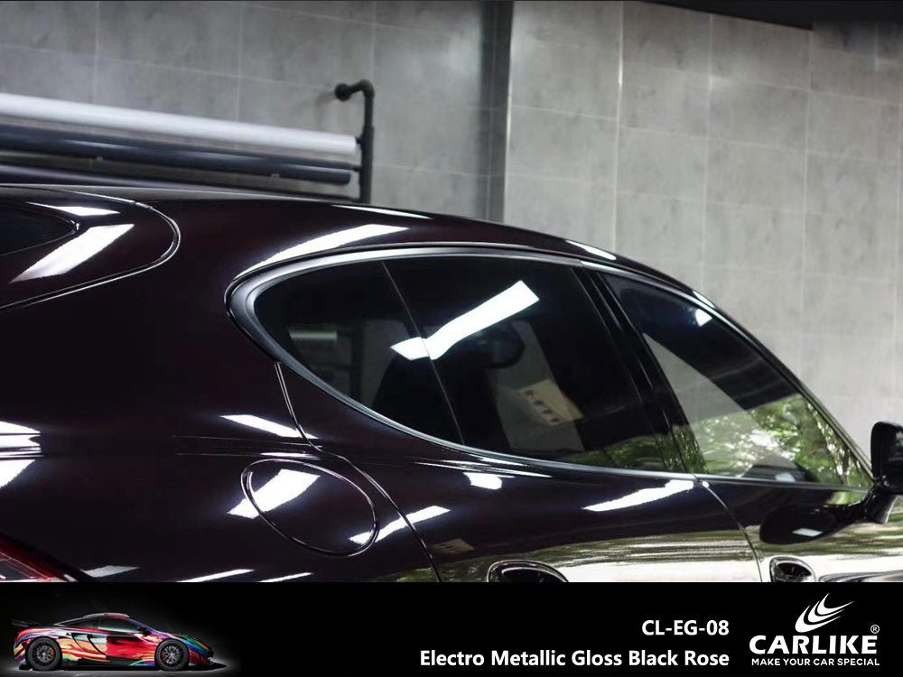 CARLIKE CL-EG-08 Electro Metallic Gloss Black Rose Vinyl - CARLIKE WRAP