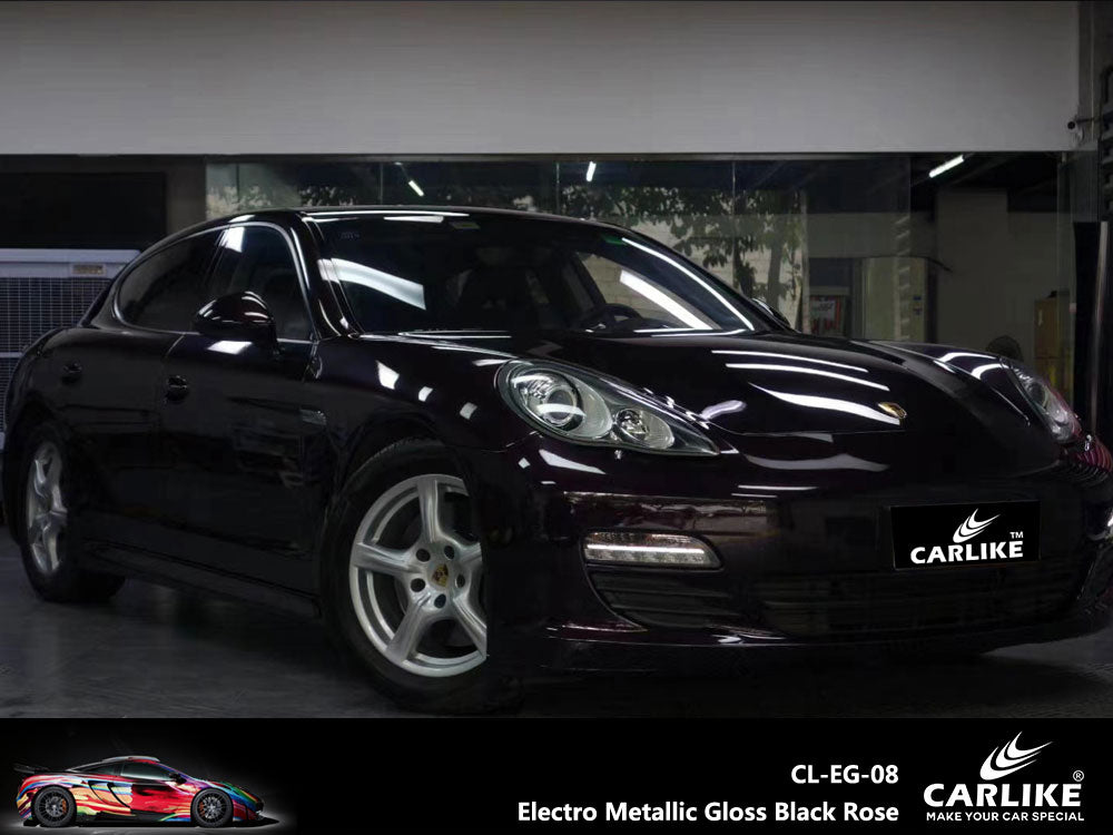 CARLIKE CL-EG-08P Electro Metallic Gloss Black Rose Vinyl PET Liner - CARLIKE WRAP