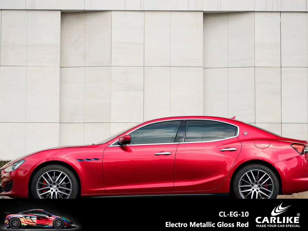 CARLIKE CL-EG-10 Electro Metallic Gloss Red Vinyl - CARLIKE WRAP