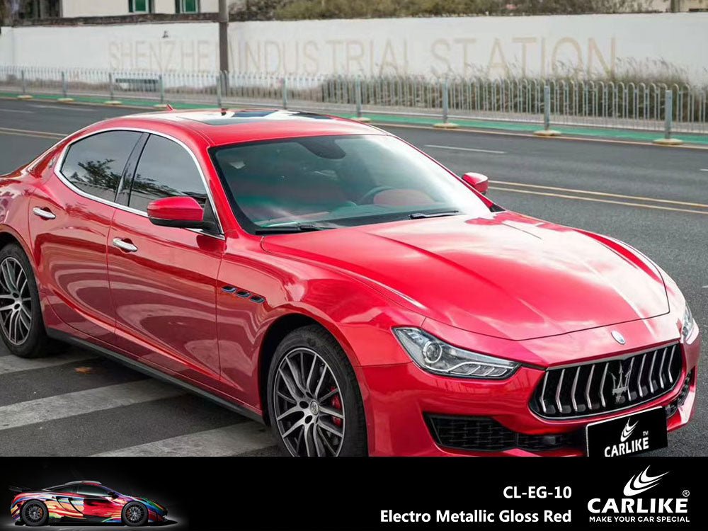CARLIKE CL-EG-10 Electro Metallic Gloss Red Vinyl - CARLIKE WRAP