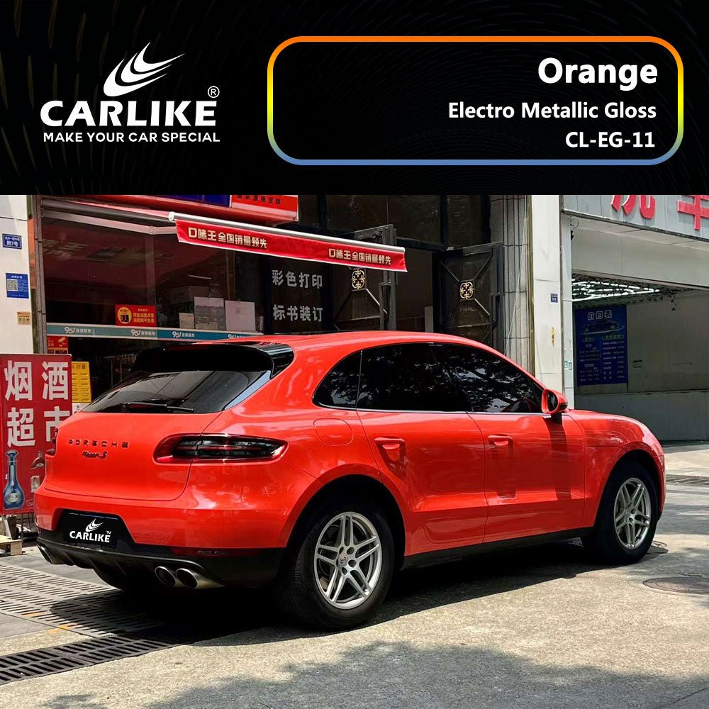 CARLIKE CL-EG-11P Electro Metallic Gloss Orange Vinyl PET Liner - CARLIKE WRAP