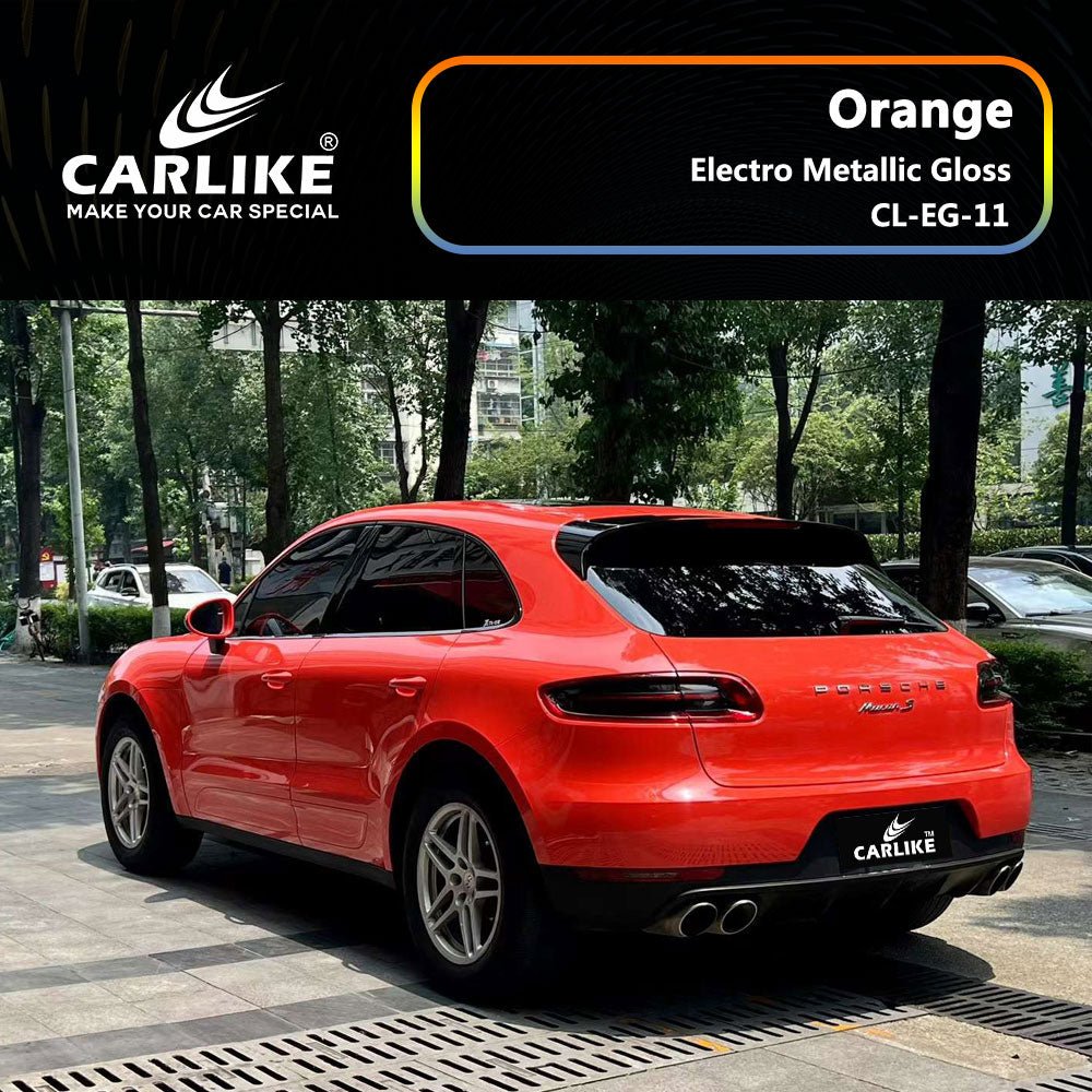 CARLIKE CL-EG-11P Electro Metallic Gloss Orange Vinyl PET Liner - CARLIKE WRAP