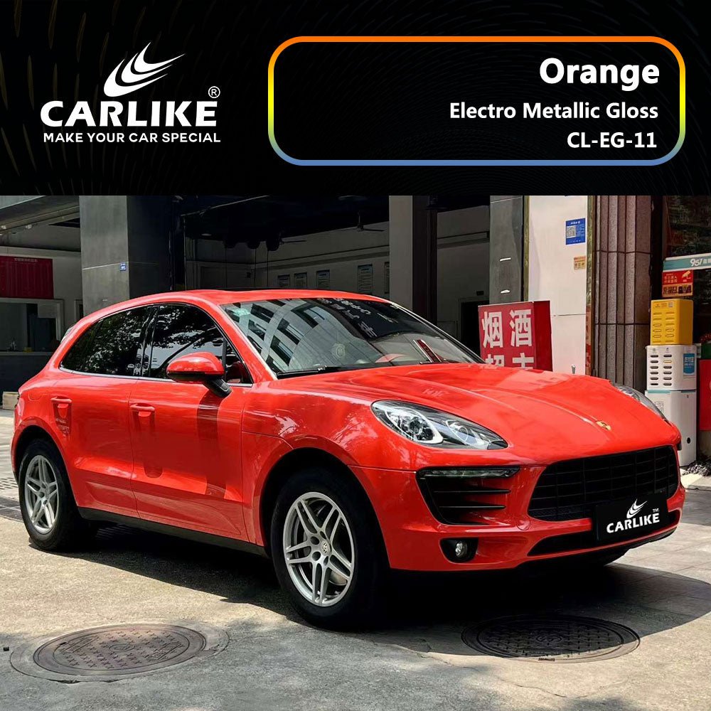 CARLIKE CL-EG-11P Electro Metallic Gloss Orange Vinyl PET Liner - CARLIKE WRAP