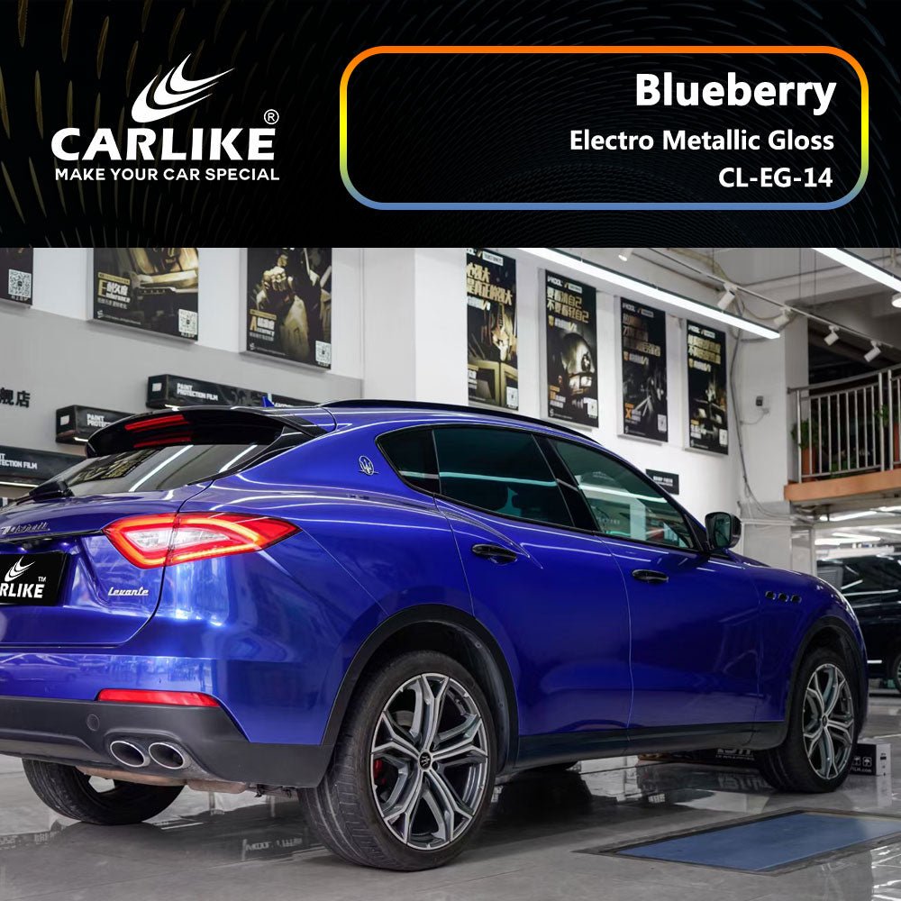 CARLIKE CL-EG-14P Electro Metallic Gloss Blueberry Vinyl PET Liner - CARLIKE WRAP