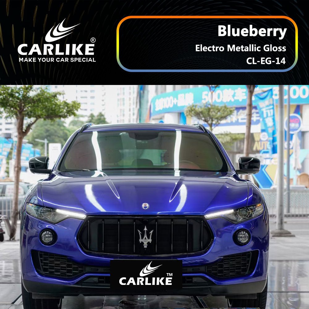 CARLIKE CL-EG-14P Electro Metallic Gloss Blueberry Vinyl PET Liner - CARLIKE WRAP