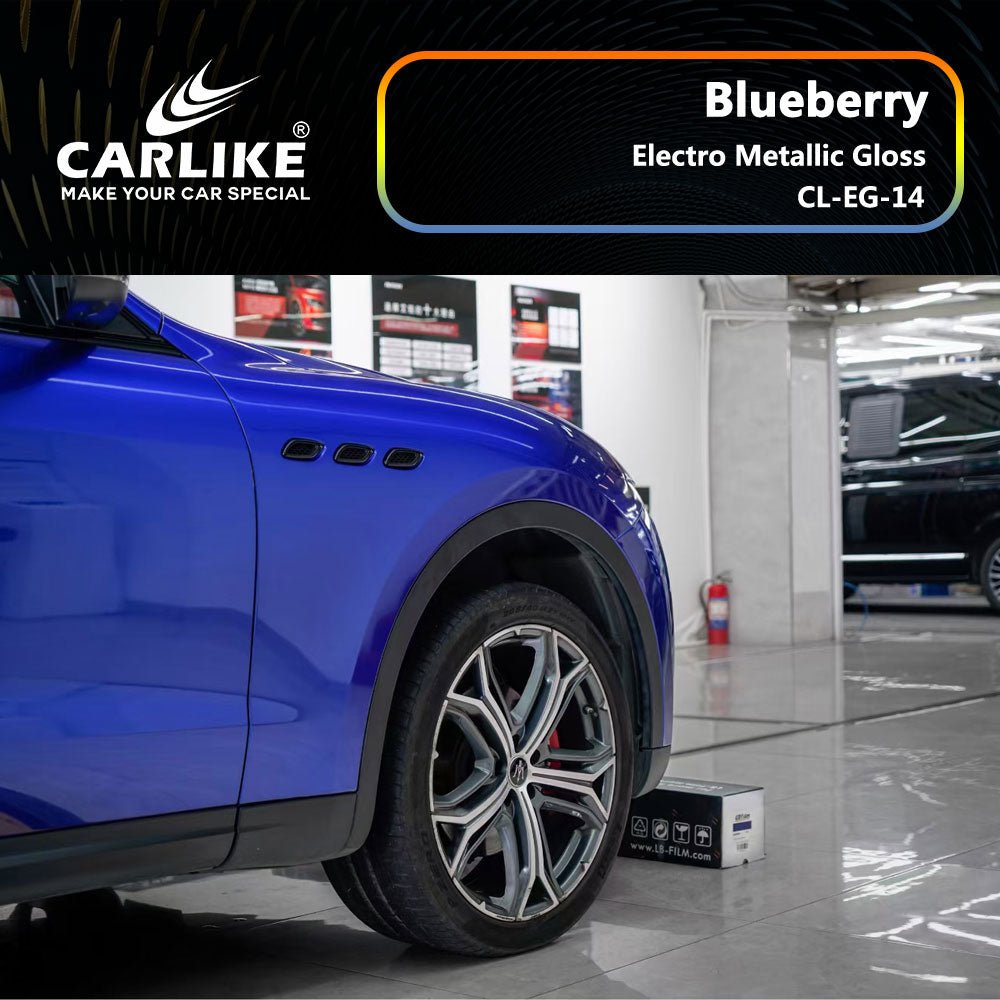 CARLIKE CL-EG-14P Electro Metallic Gloss Blueberry Vinyl PET Liner - CARLIKE WRAP