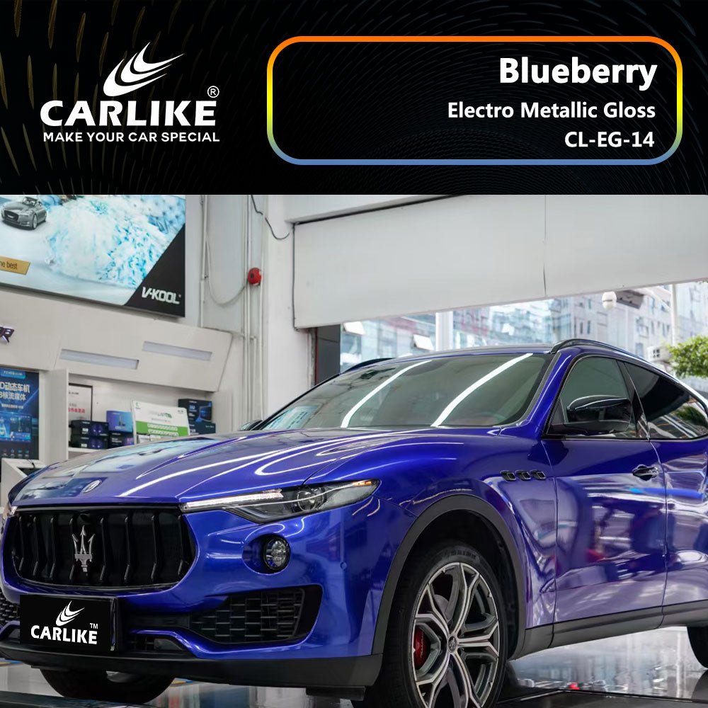 CARLIKE CL-EG-14P Electro Metallic Gloss Blueberry Vinyl PET Liner - CARLIKE WRAP