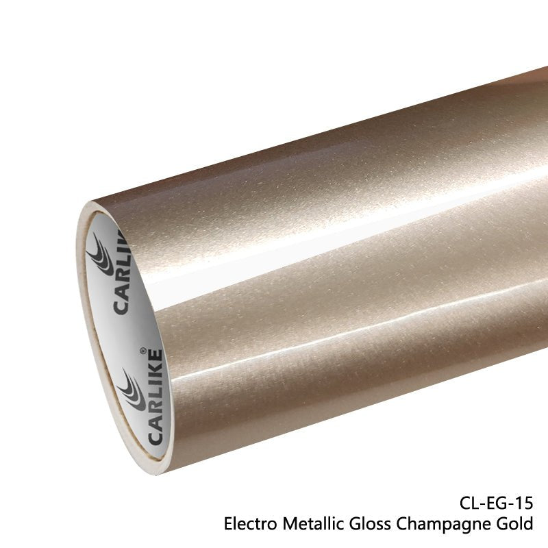 CARLIKE CL-EG-15 Electro Metallic Gloss Champagne Gold Vinyl - CARLIKE WRAP
