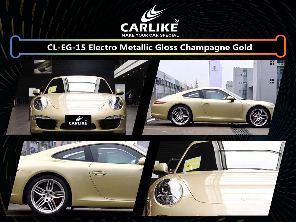 Matte Chrome Champagne Gold Vinyl Car Wrap