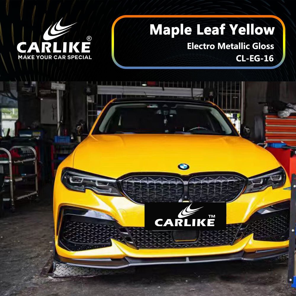 CARLIKE CL-EG-16 Electro Metallic Gloss Maple Leaf Yellow Vinyl - CARLIKE WRAP