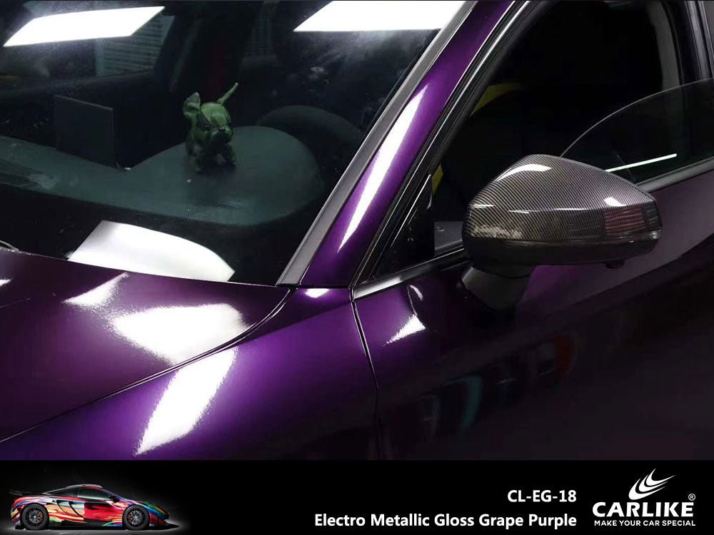 CARLIKE CL-EG-18 Electro Metallic Gloss Grape Purple Vinyl - CARLIKE WRAP