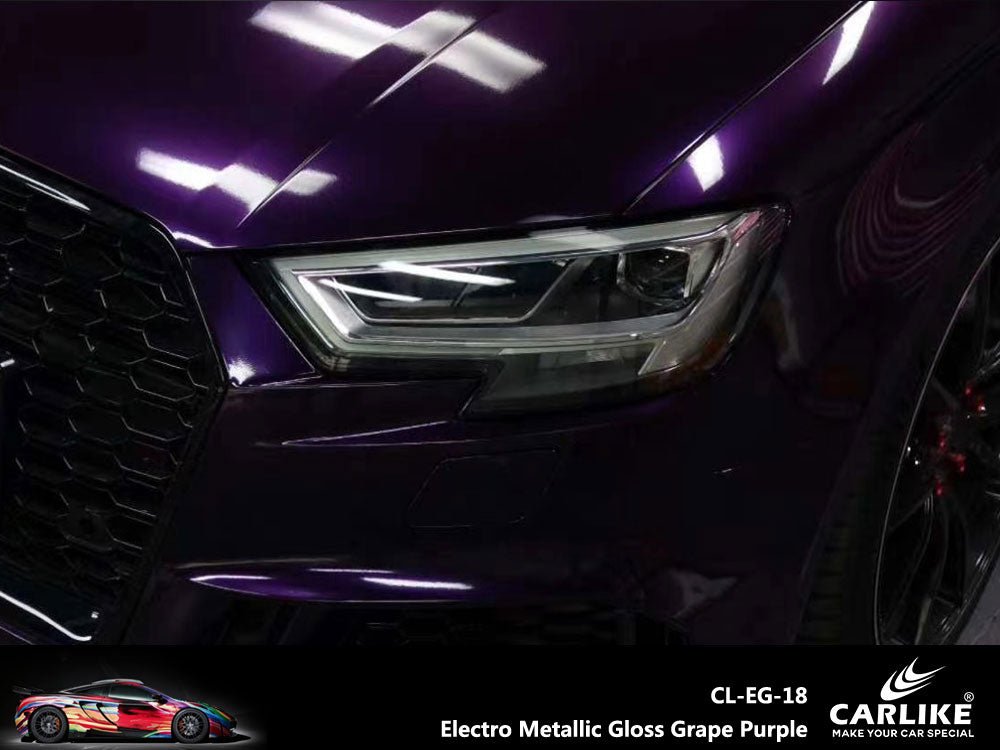 CARLIKE CL-EG-18 Electro Metallic Gloss Grape Purple Vinyl - CARLIKE WRAP