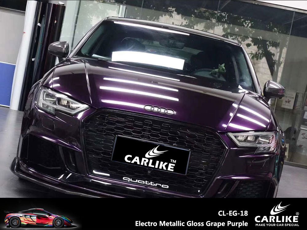 CARLIKE CL-EG-18 Electro Metallic Gloss Grape Purple Vinyl - CARLIKE WRAP