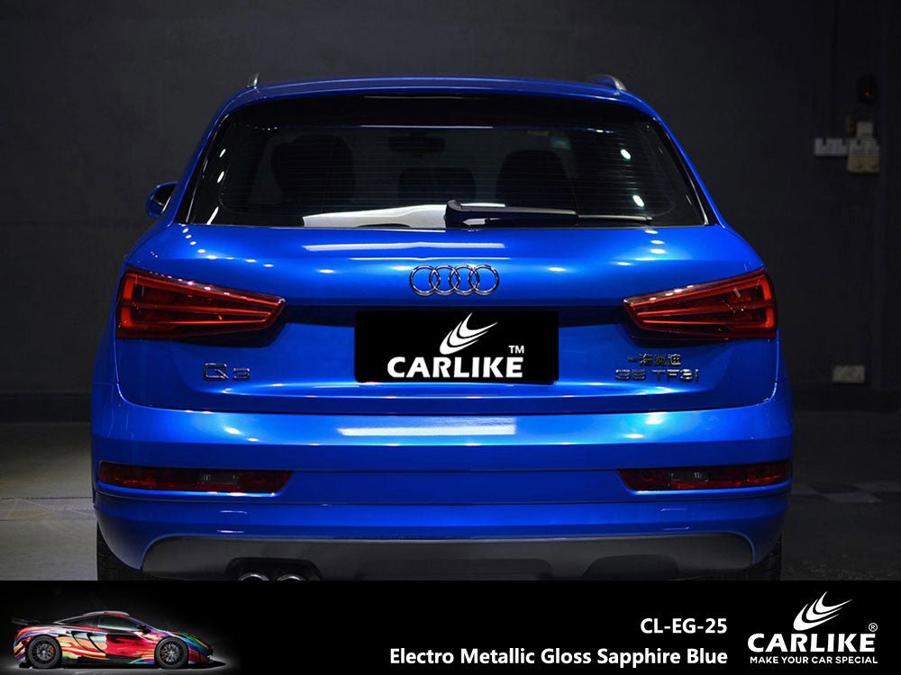 CARLIKE CL-EG-25P Electro Metallic Gloss Sapphire Blue Vinyl PET Liner - CARLIKE WRAP