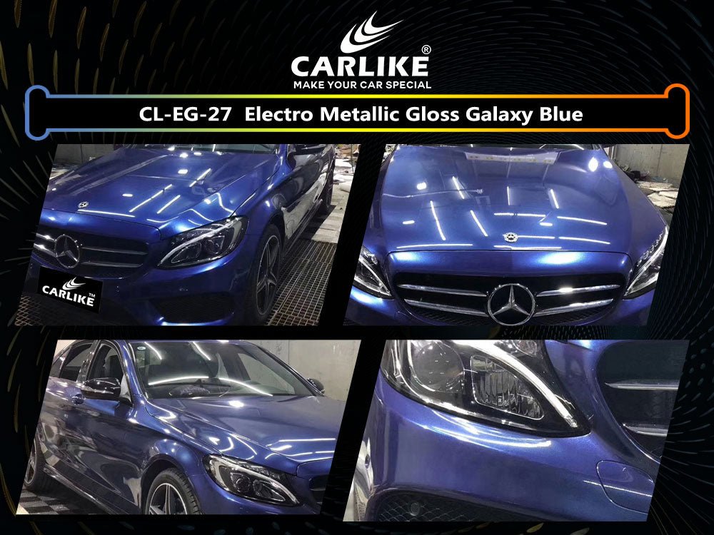 CL-GE-21 brillant electro métallique lac bleu vinyle wrap ma