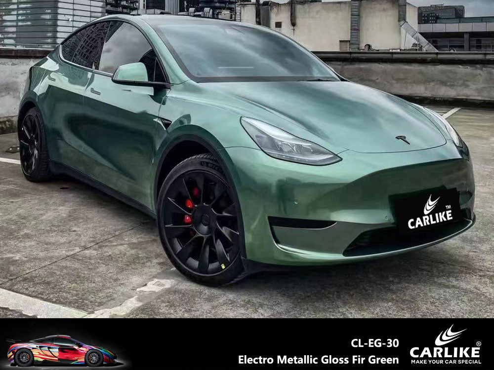 CARLIKE CL-EG-30 Electro Metallic Gloss Fir Green Vinyl - CARLIKE WRAP