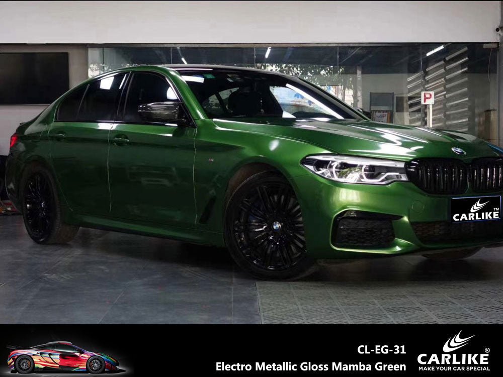 CARLIKE CL-EG-31 Electro Metallic Gloss Mamba Green Vinyl - CARLIKE WRAP