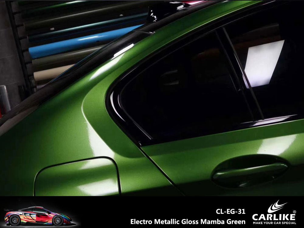 CARLIKE CL-EG-31 Electro Metallic Gloss Mamba Green Vinyl - CARLIKE WRAP