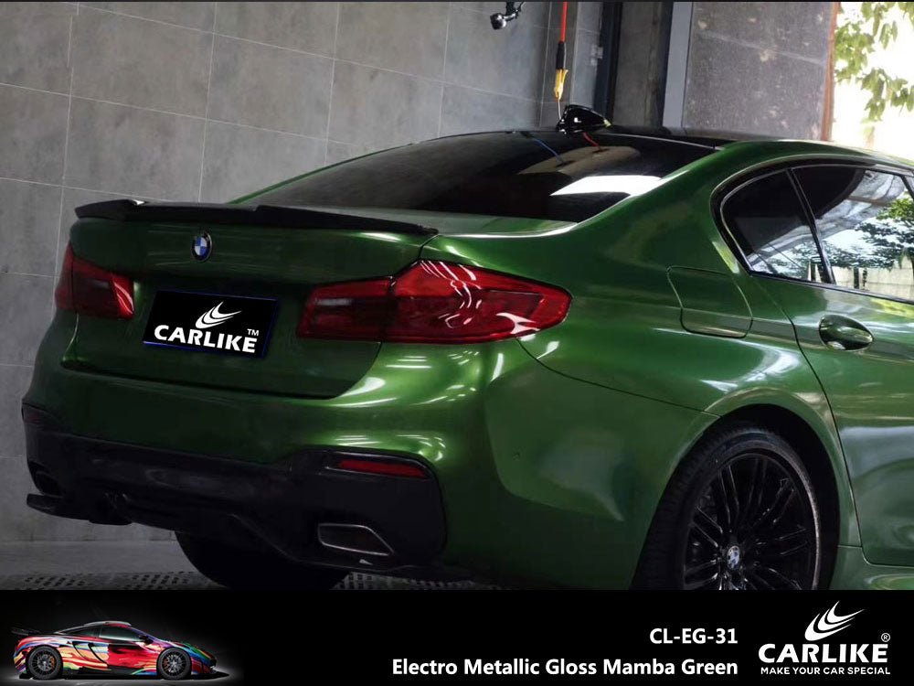 CARLIKE CL-EG-31 Electro Metallic Gloss Mamba Green Vinyl - CARLIKE WRAP