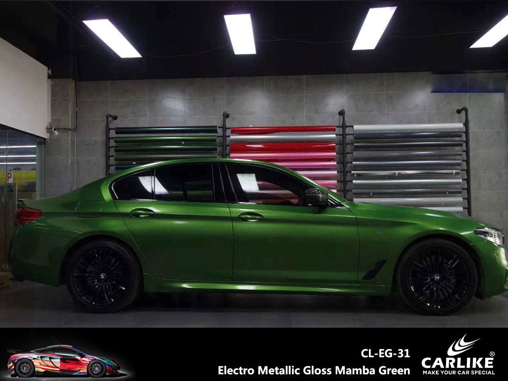 CARLIKE CL-EG-31 Electro Metallic Gloss Mamba Green Vinyl - CARLIKE WRAP