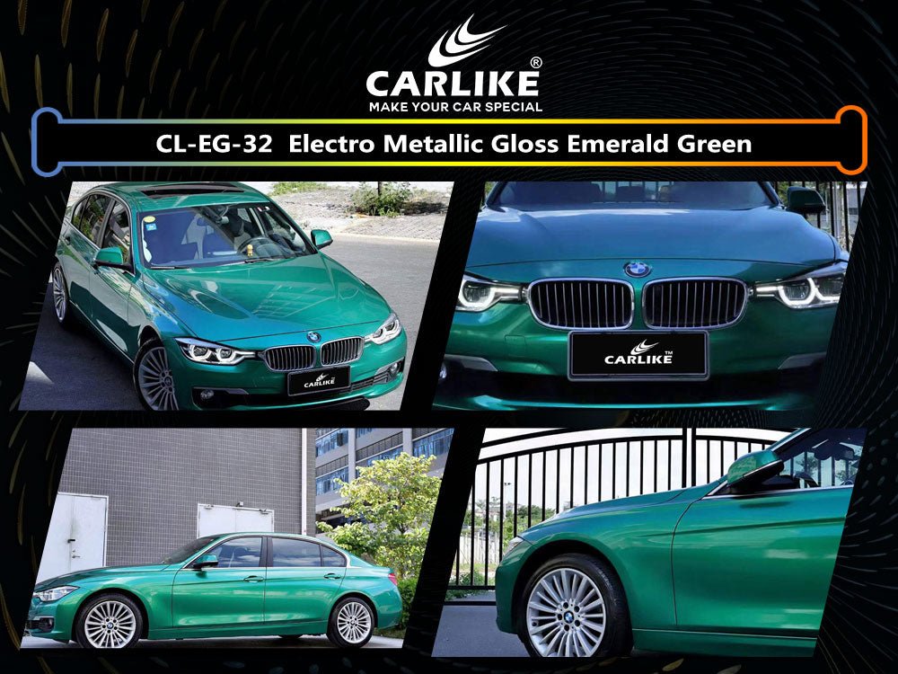 CARLIKE CL-EG-32 Electro Metallic Gloss Emerald Green Vinyl - CARLIKE WRAP