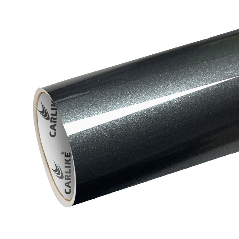 Electro Metallic Gloss Coal Grey PET Vinyl For Factory Price