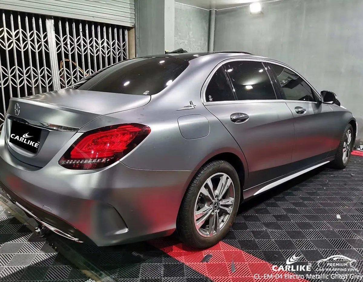 CARLIKE CL-EM-04 Matte Electro Metallic Ghost Grey Vinyl CARLIKE Car Wrapping Vinyl