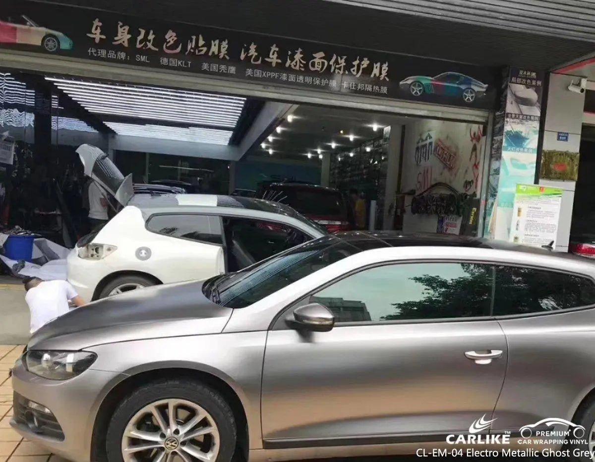 CARLIKE CL-EM-04 Matte Electro Metallic Ghost Grey Vinyl CARLIKE Car Wrapping Vinyl