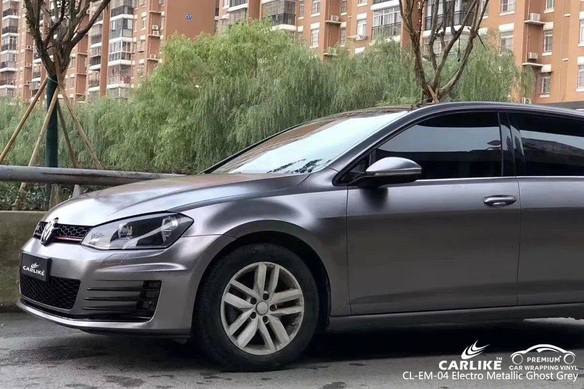 CARLIKE CL-EM-04 Matte Electro Metallic Ghost Grey Vinyl CARLIKE Car Wrapping Vinyl