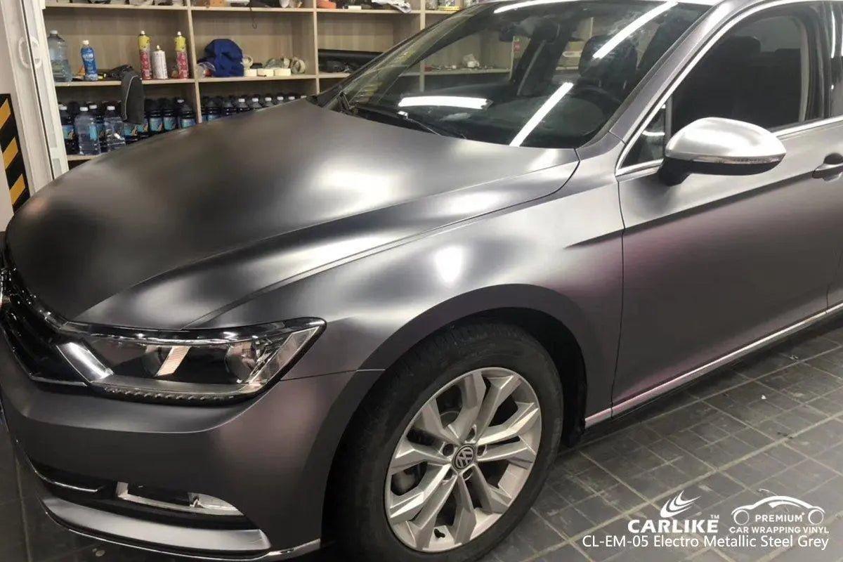 CARLIKE CL-EM-05 Matte Electro Metallic Steel Grey Vinyl - CARLIKE WRAP