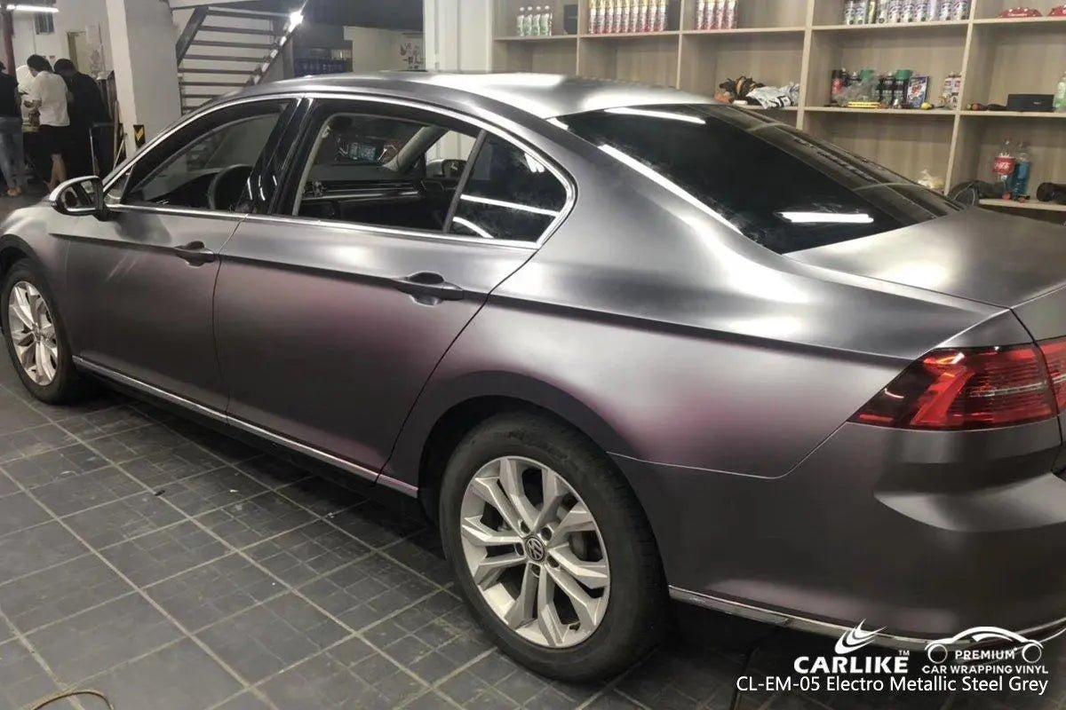 CARLIKE CL-EM-05 Matte Electro Metallic Steel Grey Vinyl - CARLIKE WRAP