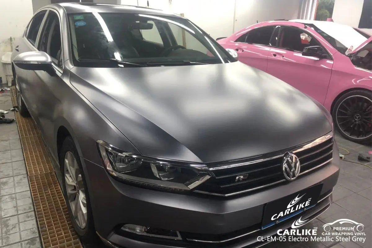 CARLIKE CL-EM-05 Matte Electro Metallic Steel Grey Vinyl - CARLIKE WRAP