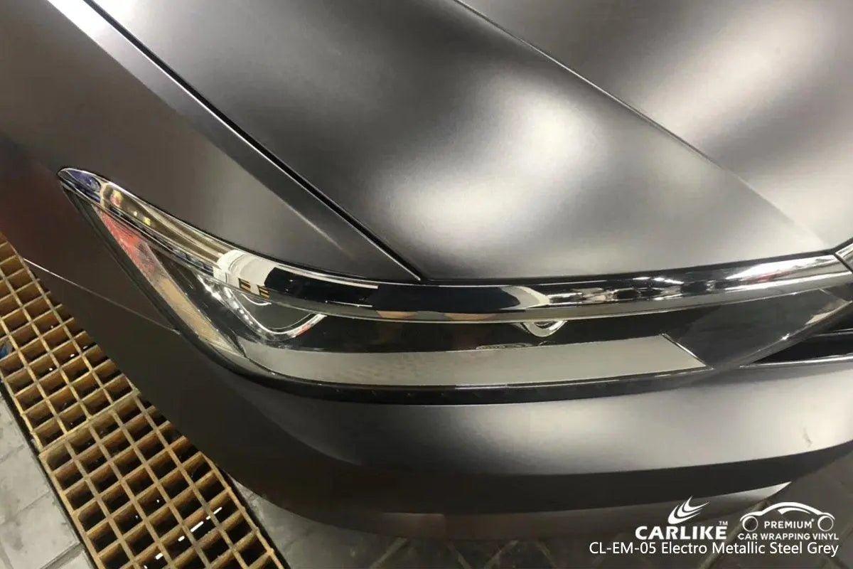 CARLIKE CL-EM-05 Matte Electro Metallic Steel Grey Vinyl - CARLIKE WRAP