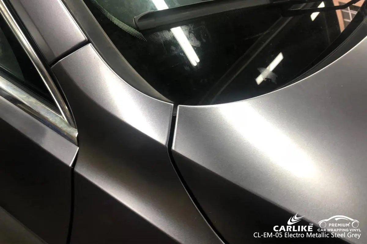 CARLIKE CL-EM-05 Matte Electro Metallic Steel Grey Vinyl - CARLIKE WRAP