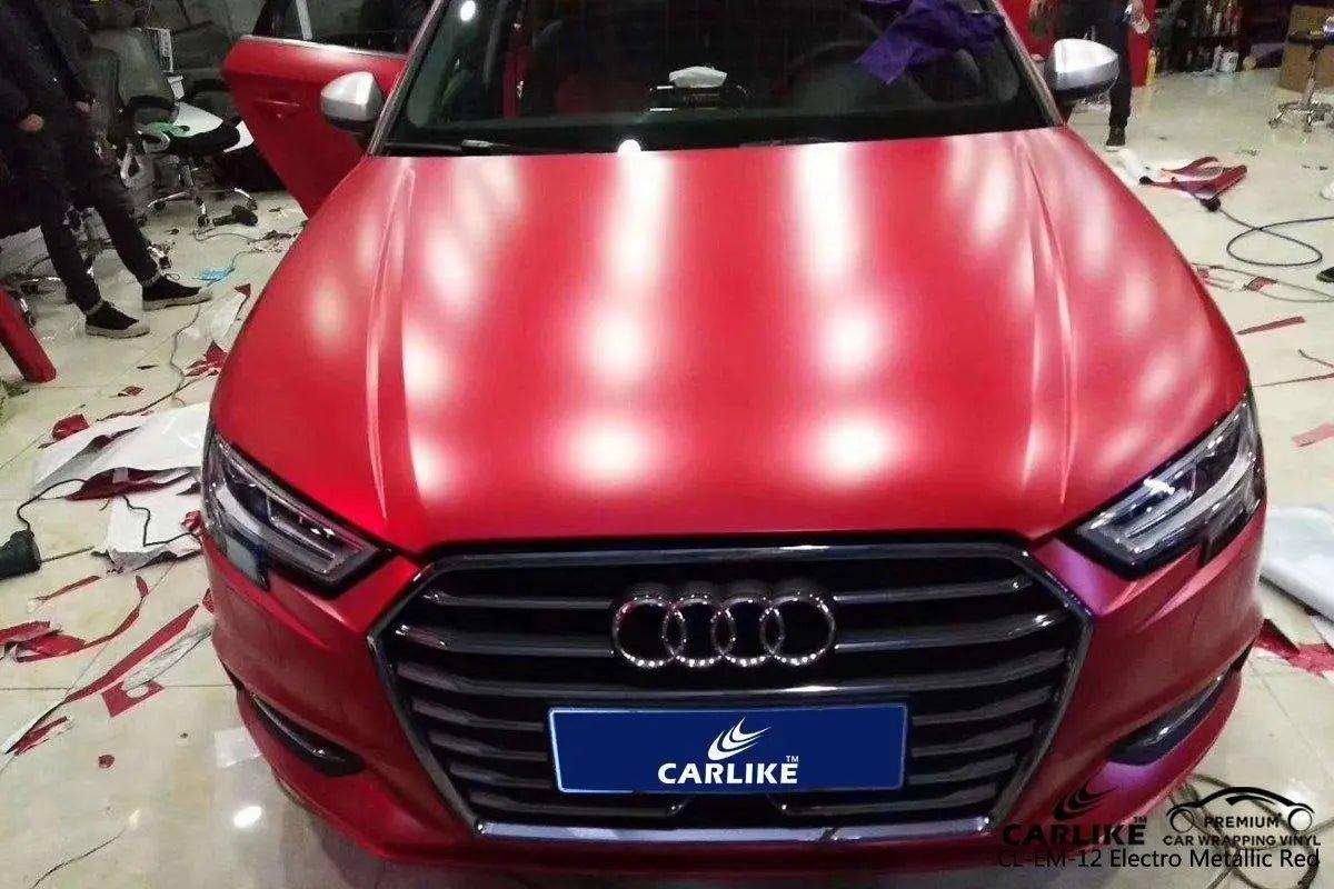 CARLIKE CL-EM-12 Matte Electro Metallic Red Vinyl - CARLIKE WRAP