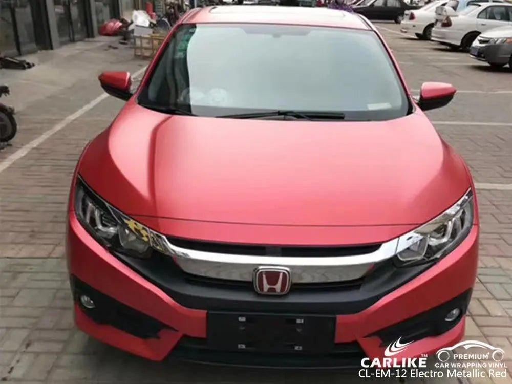 CARLIKE CL-EM-12 Matte Electro Metallic Red Vinyl - CARLIKE WRAP