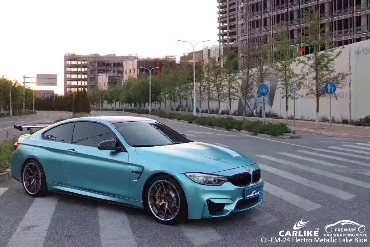 CARLIKE CL-EM-24 Matte Electro Metallic Lake Blue Vinyl - CARLIKE WRAP