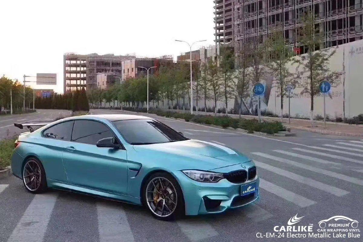 CARLIKE CL-EM-24 Matte Electro Metallic Lake Blue Vinyl - CARLIKE WRAP