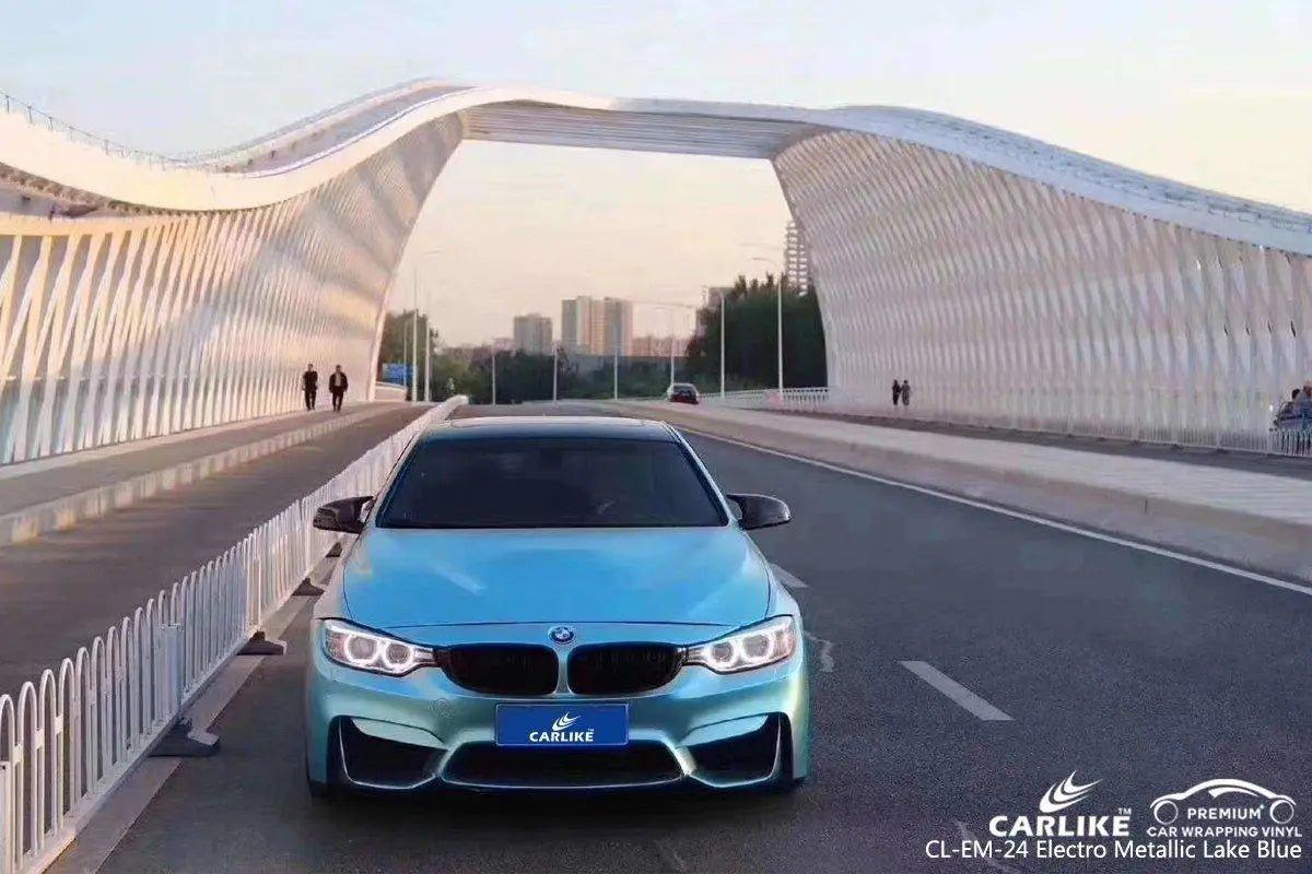 CARLIKE CL-EM-24 Matte Electro Metallic Lake Blue Vinyl - CARLIKE WRAP