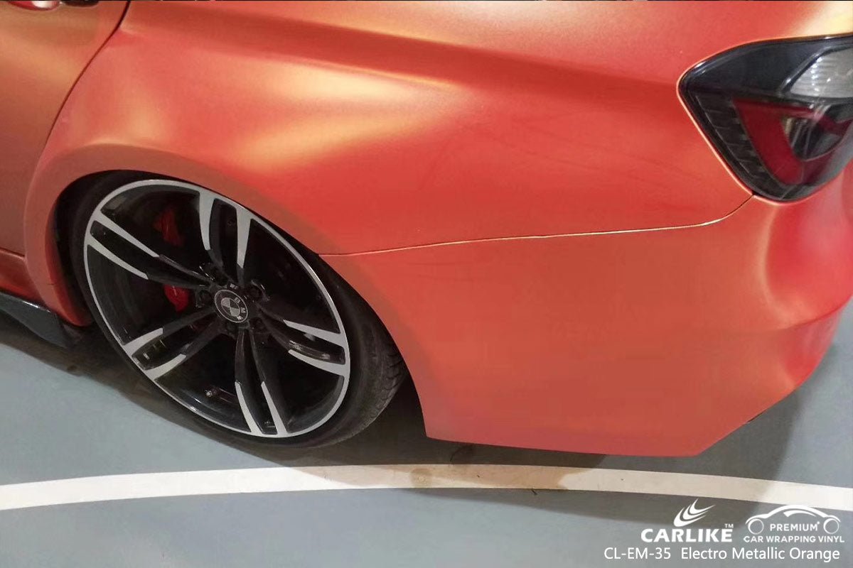 CARLIKE CL-EM-35 Matte Electro Metallic Orange Vinyl - CARLIKE WRAP