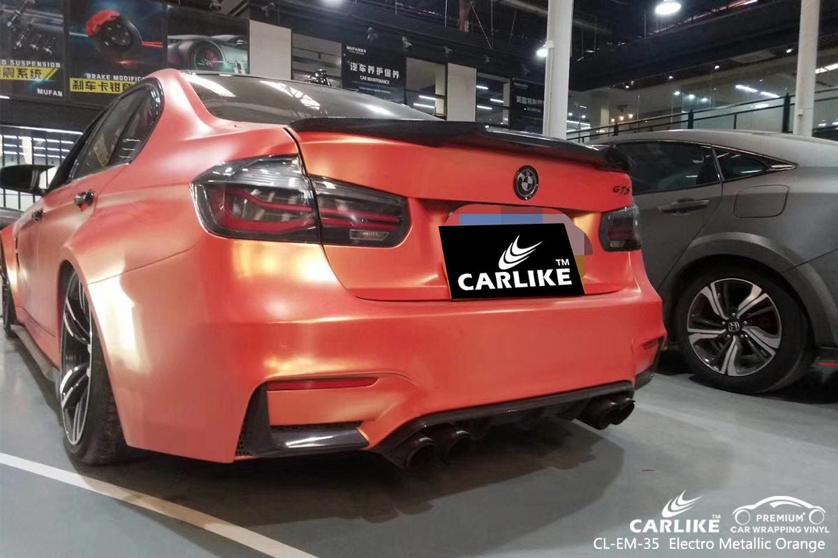CARLIKE CL-EM-35 Matte Electro Metallic Orange Vinyl - CARLIKE WRAP