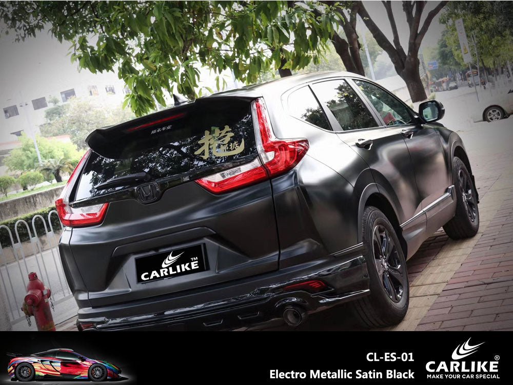 CARLIKE CL-ES-01 Electro Metallic Satin Black Vinyl - CARLIKE WRAP
