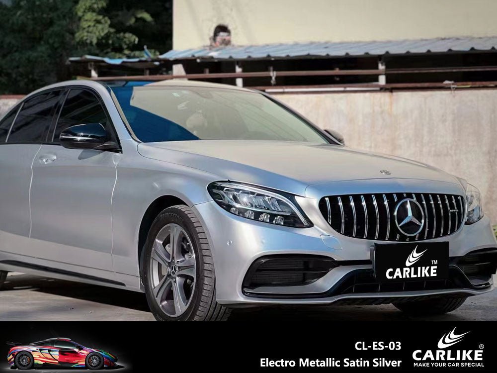 CARLIKE CL-ES-03 Electro Metallic Satin Silver Vinyl - CARLIKE WRAP