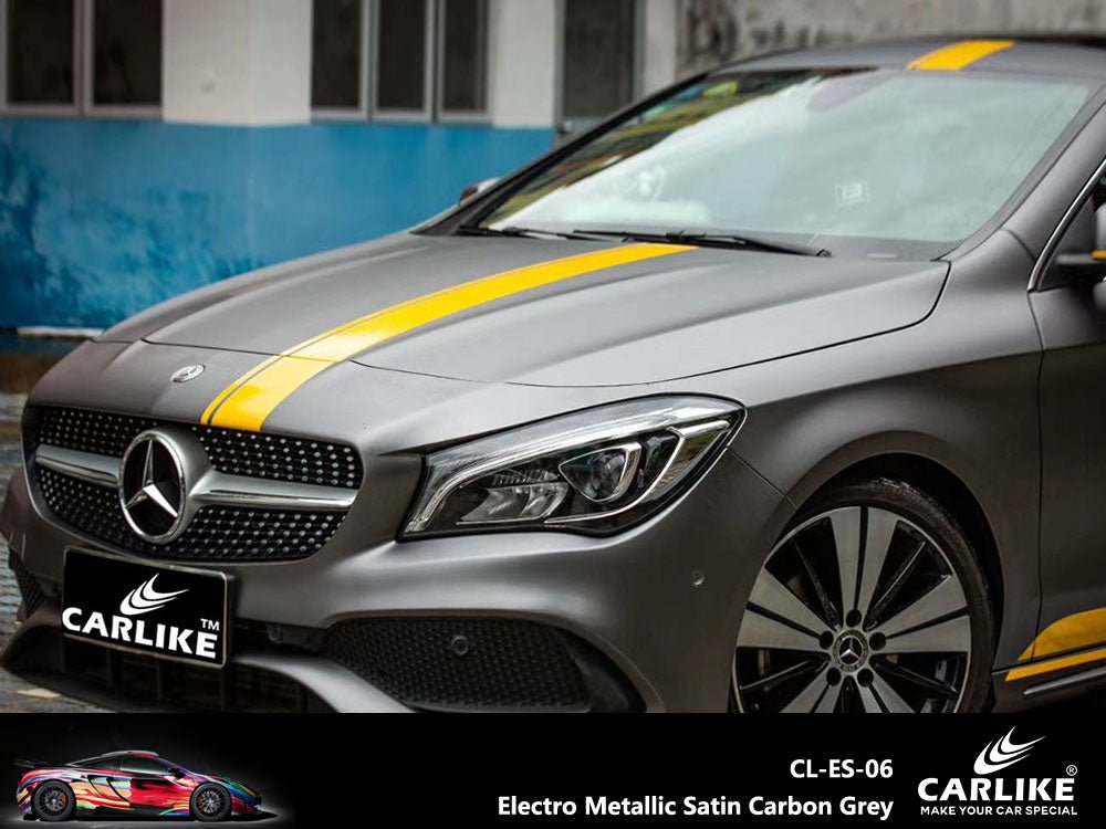 CARLIKE CL-ES-06 Electro Metallic Satin Carbon Grey Vinyl - CARLIKE WRAP