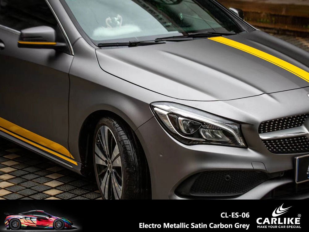 CARLIKE CL-ES-06 Electro Metallic Satin Carbon Grey Vinyl - CARLIKE WRAP
