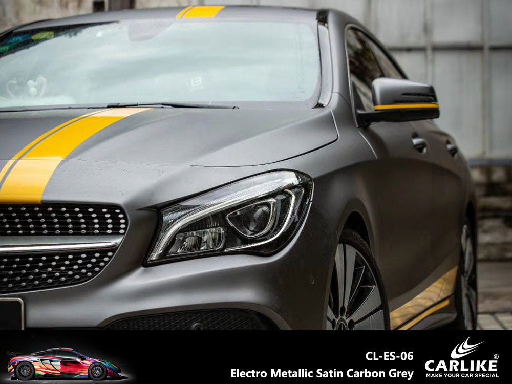CARLIKE CL-ES-06 Electro Metallic Satin Carbon Grey Vinyl - CARLIKE WRAP