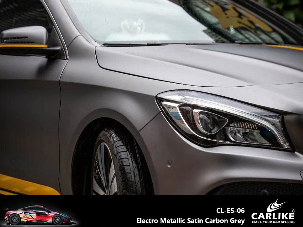 CARLIKE CL-ES-06 Electro Metallic Satin Carbon Grey Vinyl - CARLIKE WRAP