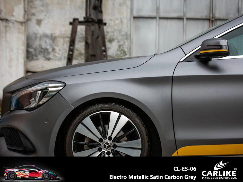 CARLIKE CL-ES-06 Electro Metallic Satin Carbon Grey Vinyl - CARLIKE WRAP